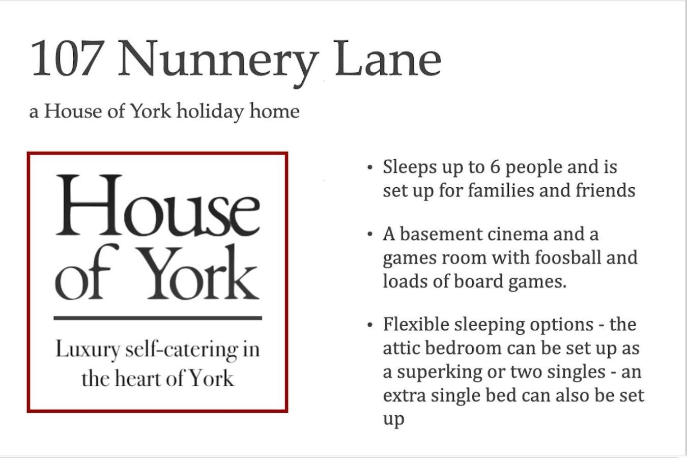Spencer House & 107 & 109 Nunnery Lane Villa York Luaran gambar