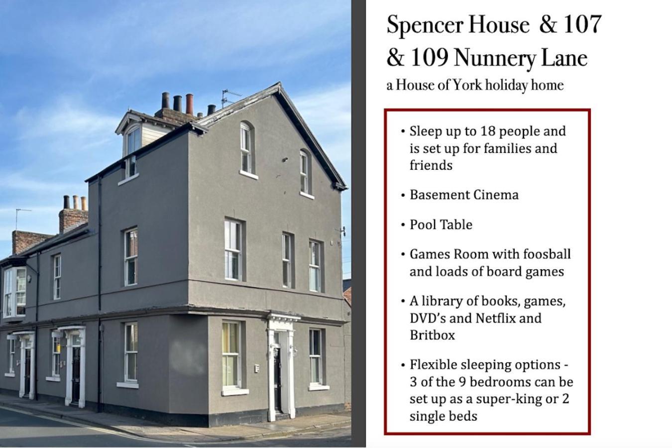 Spencer House & 107 & 109 Nunnery Lane Villa York Luaran gambar